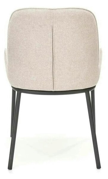 Scaun K481, alb/negru, stofa clasica/metal, 54x60x83 cm