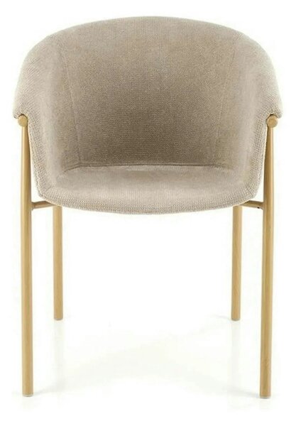 Scaun K489, bej/stejar, stofa clasica/metal, 59x56x80 cm