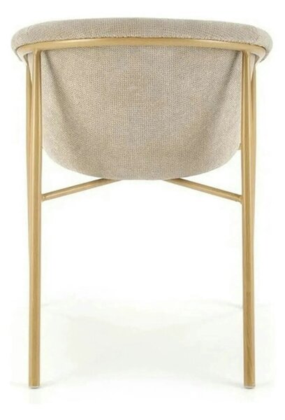 Scaun K489, bej/stejar, stofa clasica/metal, 59x56x80 cm