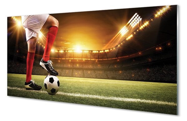 Tablouri pe sticlă picioare stadion de fotbal