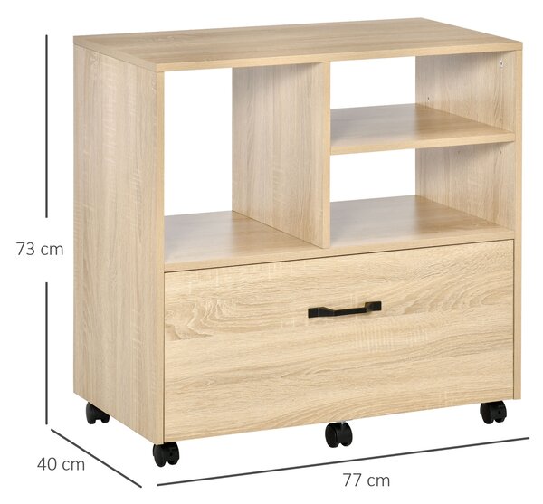 Vinsetto Mobilier Birou din Lemn cu Suport pentru Imprimantă, Design Elegant și Modern, Ideal pentru Birou Acasă | Aosom Romania
