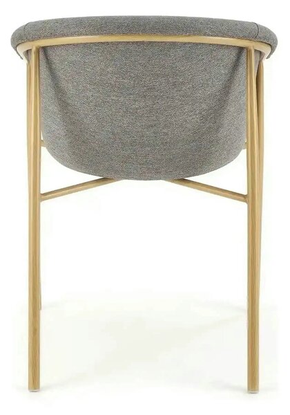 Scaun K489, gri/stejar, stofa clasica/metal, 59x56x80 cm
