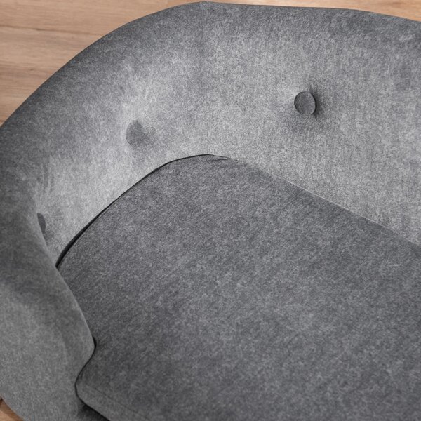 PawHut Canapea pentru Câini de Talie Mică, Culcuș de Interior cu Pernă Lavabilă, Design Modern, 70x47x30cm, Gri Antracit | Aosom Romania