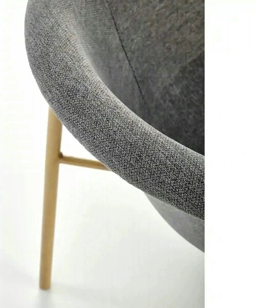 Scaun K489, gri/stejar, stofa clasica/metal, 59x56x80 cm