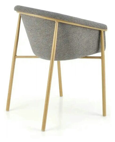 Scaun K489, gri/stejar, stofa clasica/metal, 59x56x80 cm