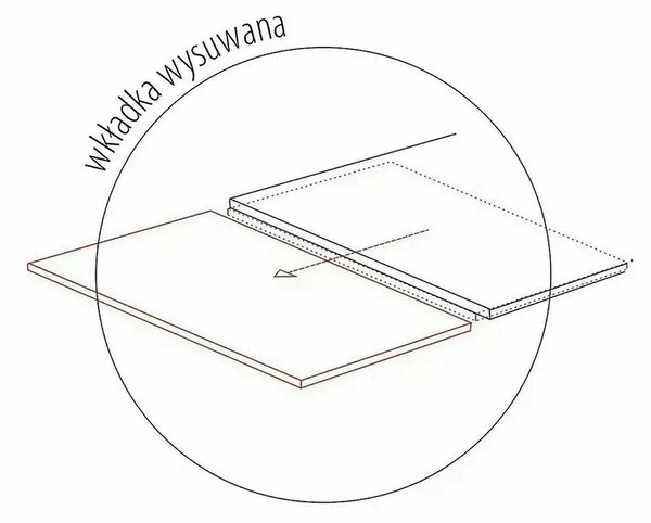 Masa extensibila INFINITY CERAMIC, alb/maro, sticla securizata/ceramic