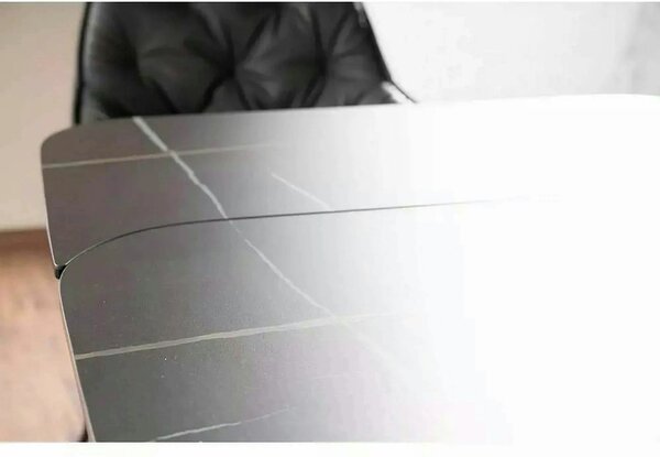Masa extensibila INFINITY CERAMIC, negru, sticla securizata/ceramica