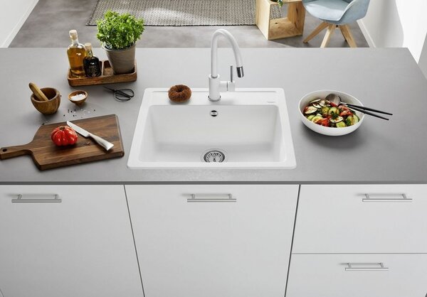 Blanco Legra 6 chiuvetă din granit 58.5x50 cm alb 523334