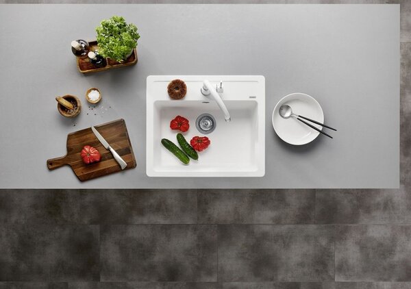 Blanco Legra 6 chiuvetă din granit 58.5x50 cm alb 523334