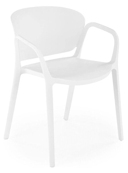 Scaun afara K491, alb, polipropilena, 60x56x76 cm