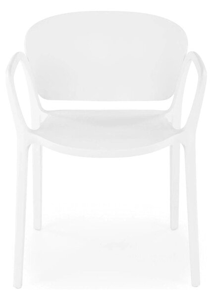 Scaun afara K491, alb, polipropilena, 60x56x76 cm