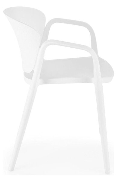 Scaun afara K491, alb, polipropilena, 60x56x76 cm