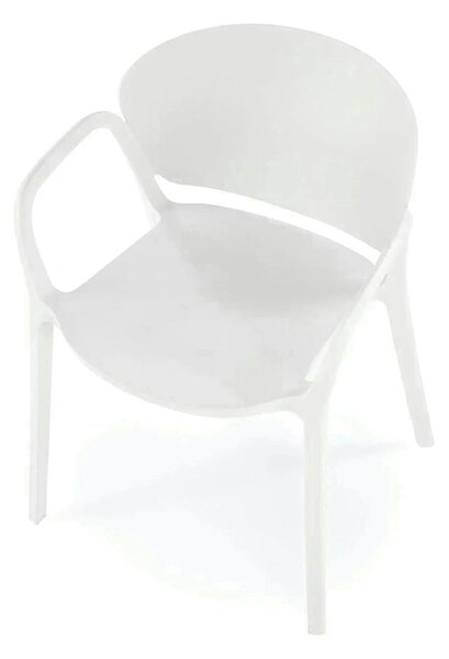 Scaun afara K491, alb, polipropilena, 60x56x76 cm