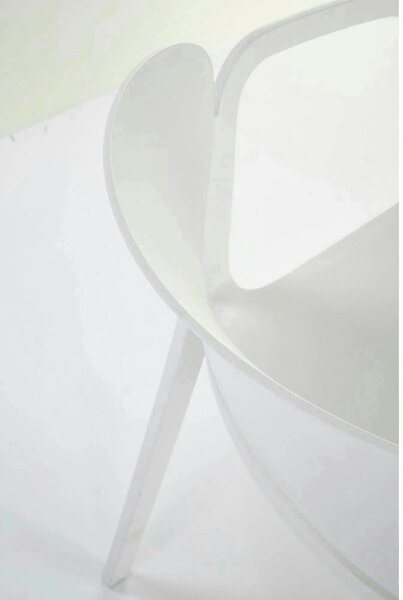 Scaun afara K491, alb, polipropilena, 60x56x76 cm