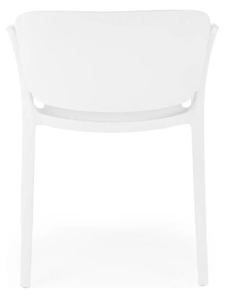 Scaun afara K491, alb, polipropilena, 60x56x76 cm