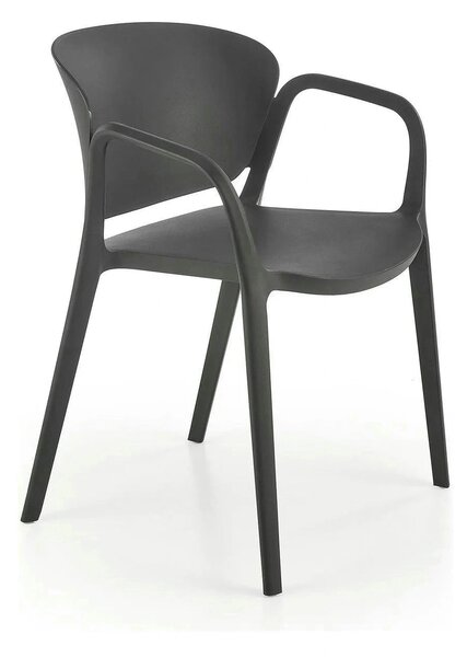 Scaun K491, negru, polipropilena, 60x56x76 cm