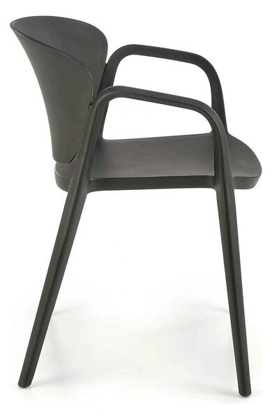 Scaun K491, negru, polipropilena, 60x56x76 cm