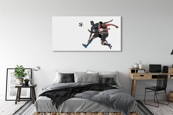 Tablouri pe sticlă bărbaţi fotbal
