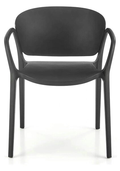 Scaun K491, negru, polipropilena, 60x56x76 cm