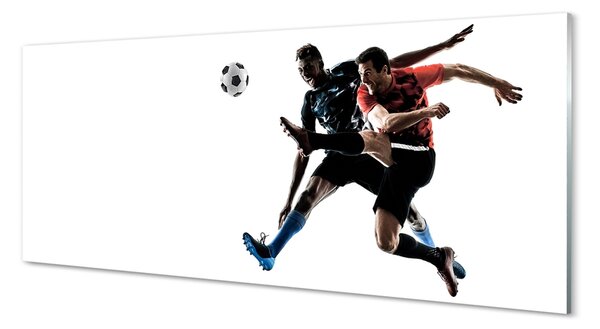 Tablouri pe sticlă bărbaţi fotbal