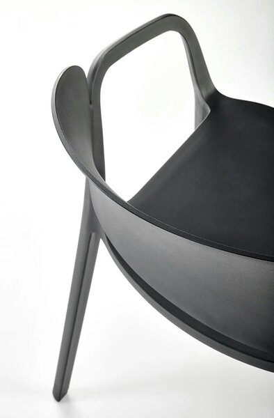 Scaun K491, negru, polipropilena, 60x56x76 cm