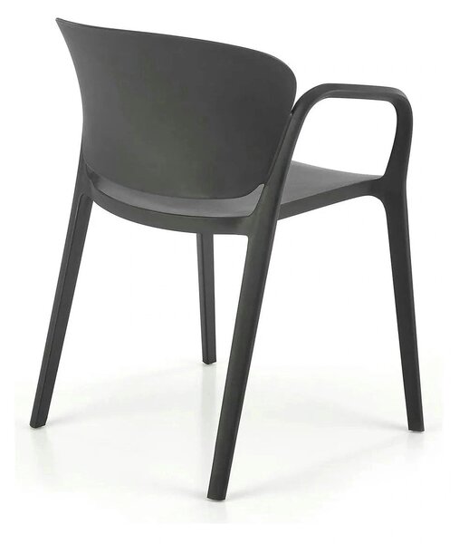 Scaun K491, negru, polipropilena, 60x56x76 cm