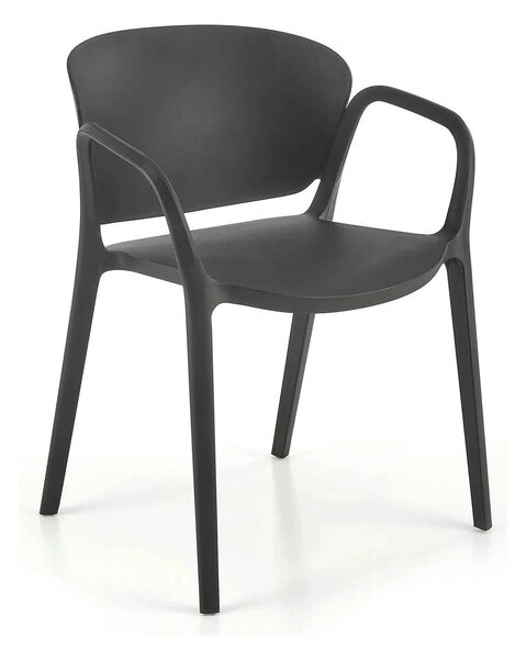 Scaun K491, negru, polipropilena, 60x56x76 cm