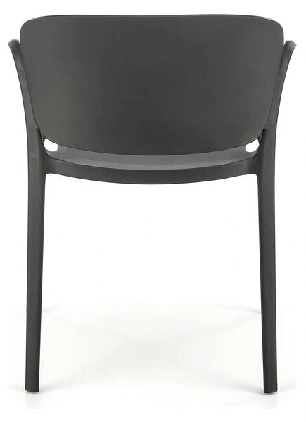 Scaun K491, negru, polipropilena, 60x56x76 cm