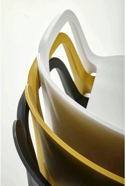 Scaun K491, galben, polipropilena, 60x56x76 cm