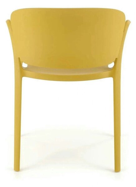 Scaun K491, galben, polipropilena, 60x56x76 cm