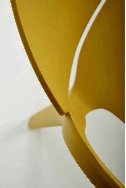 Scaun K491, galben, polipropilena, 60x56x76 cm