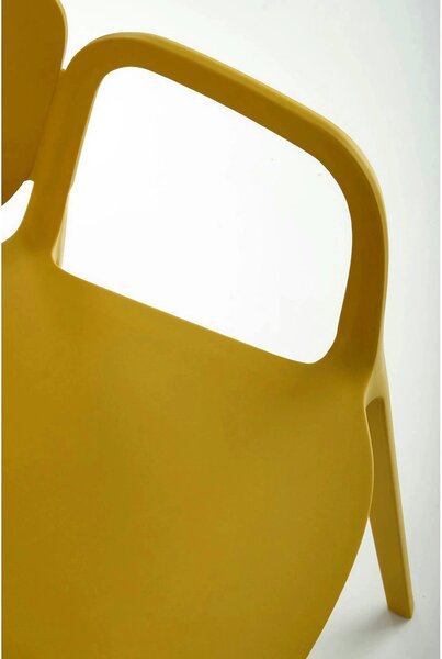 Scaun K491, galben, polipropilena, 60x56x76 cm