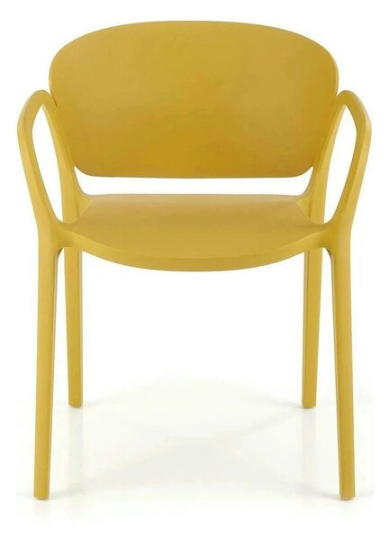 Scaun K491, galben, polipropilena, 60x56x76 cm