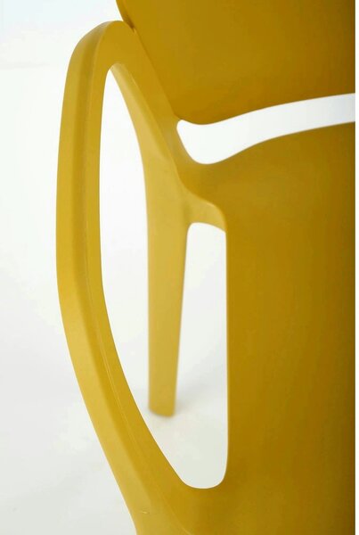 Scaun K491, galben, polipropilena, 60x56x76 cm