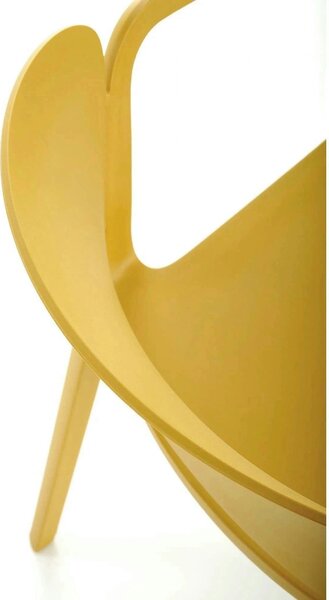 Scaun K491, galben, polipropilena, 60x56x76 cm