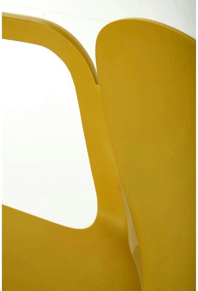 Scaun K491, galben, polipropilena, 60x56x76 cm
