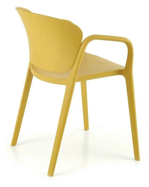 Scaun K491, galben, polipropilena, 60x56x76 cm