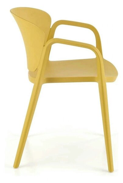 Scaun K491, galben, polipropilena, 60x56x76 cm