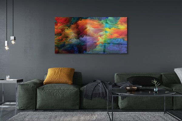 Tablouri pe sticlă fractali colorate 3d