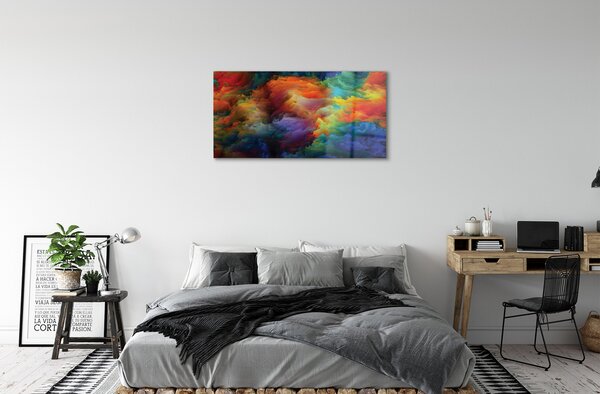 Tablouri pe sticlă fractali colorate 3d