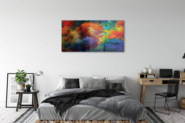 Tablouri pe sticlă fractali colorate 3d