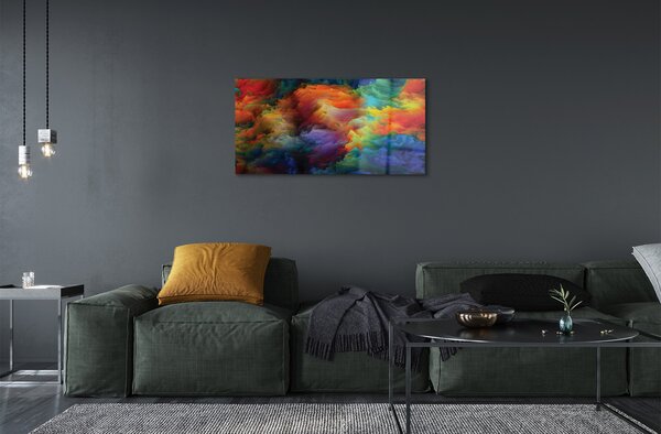 Tablouri pe sticlă fractali colorate 3d