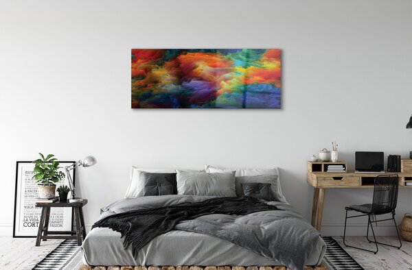 Tablouri pe sticlă fractali colorate 3d