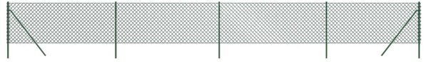 Gard de plasă de sârmă, verde, 0,8x10 m