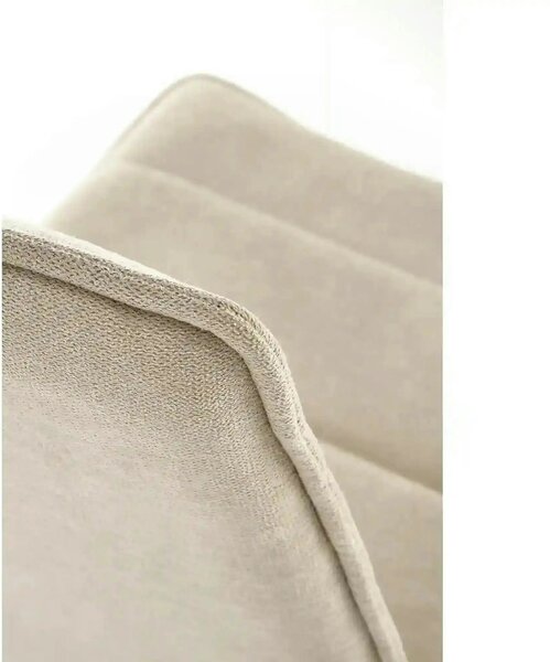 Scaun K493, bej/negru, stofa clasica/metal, 47x60x92 cm