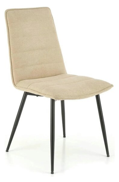 Scaun K493, bej/negru, stofa clasica/metal, 47x60x92 cm