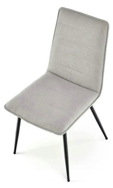 Scaun K493, gri/negru, stofa clasica/metal, 47x60x92 cm