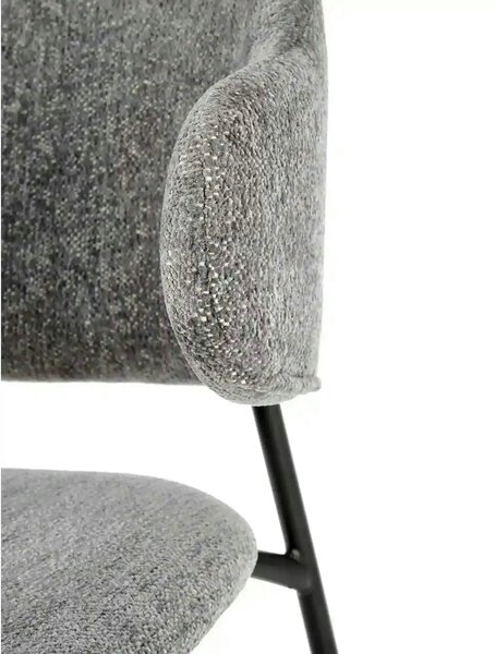 Scaun K497, gri deschis, stofa clasica/metal, 52x62x82 cm