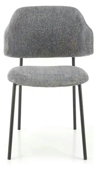 Scaun K497, gri deschis, stofa clasica/metal, 52x62x82 cm