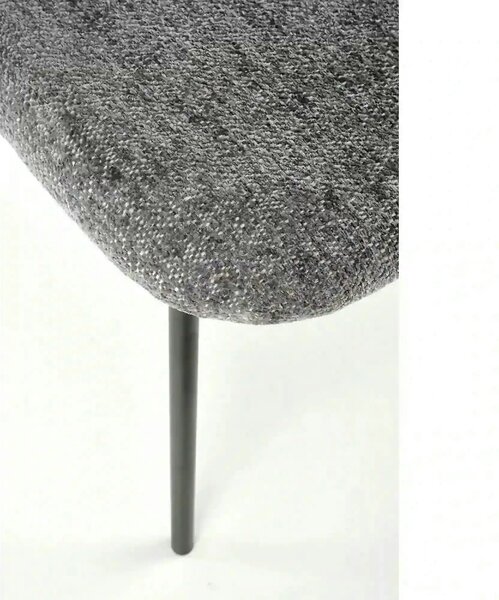 Scaun K497, gri deschis, stofa clasica/metal, 52x62x82 cm
